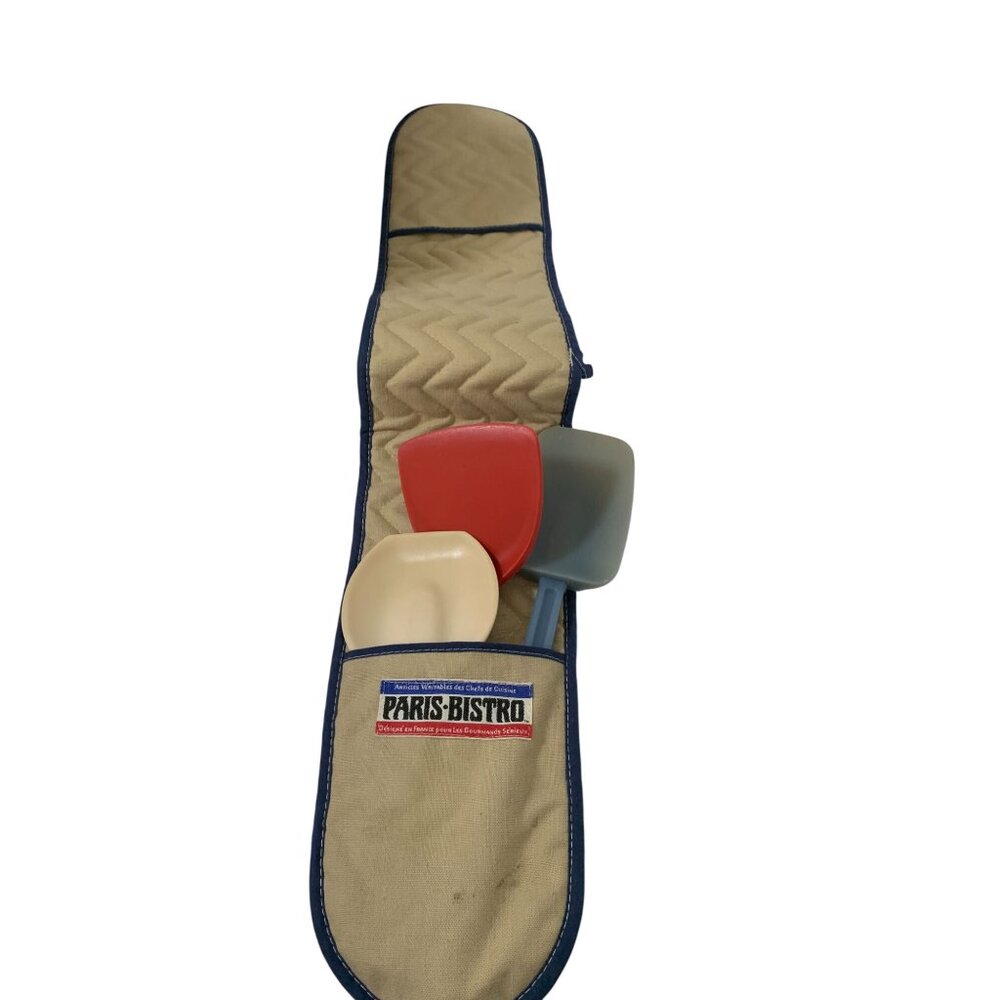 Paris Bistro Heavy Duty Set Pot Holder Spatula Rubber Scraper x3
